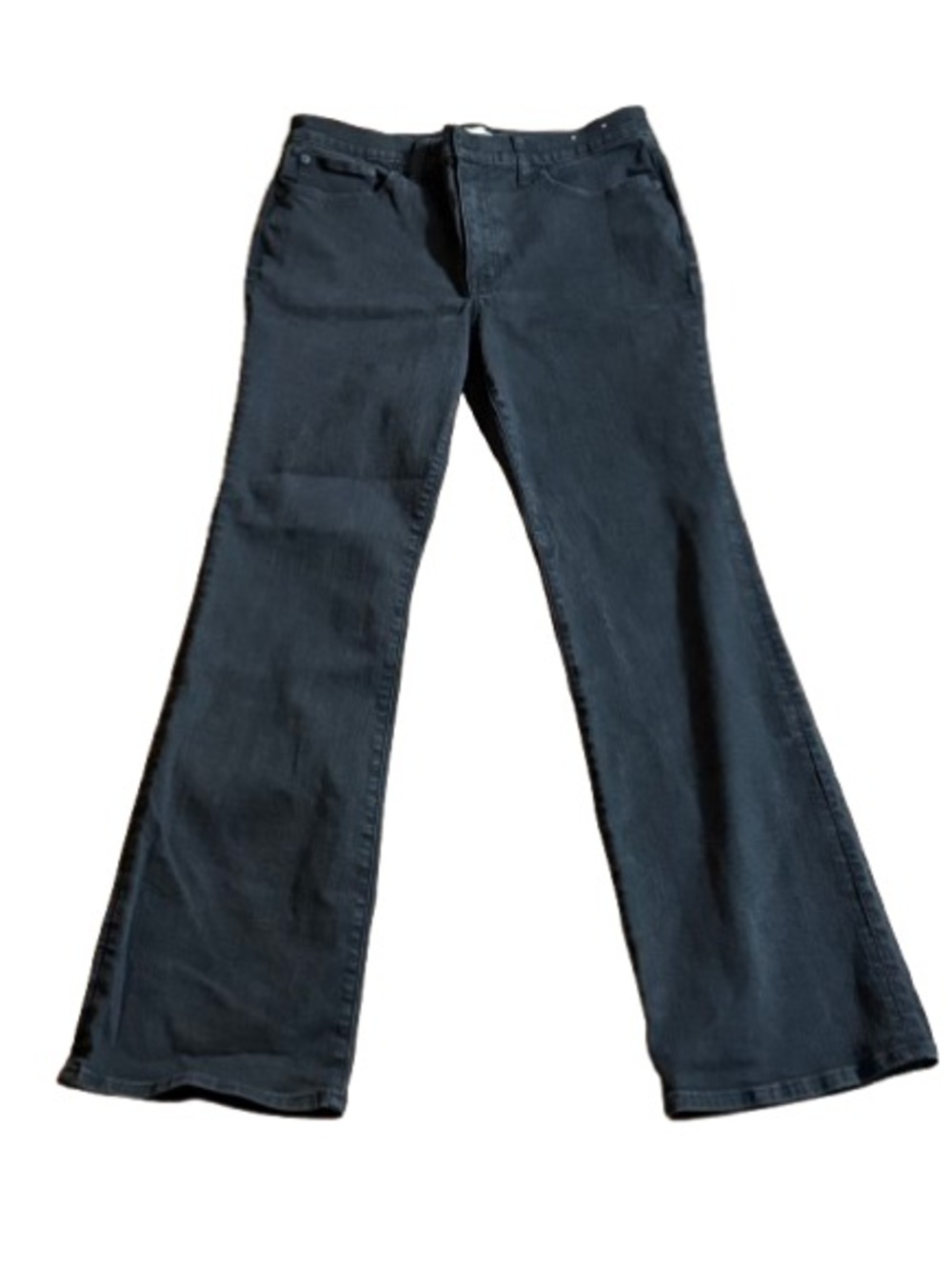 Madewell Kick Out Black Jeans Size 31 Mid Rise Kick Flare Stretch Denim Pants - Picture 2 of 8